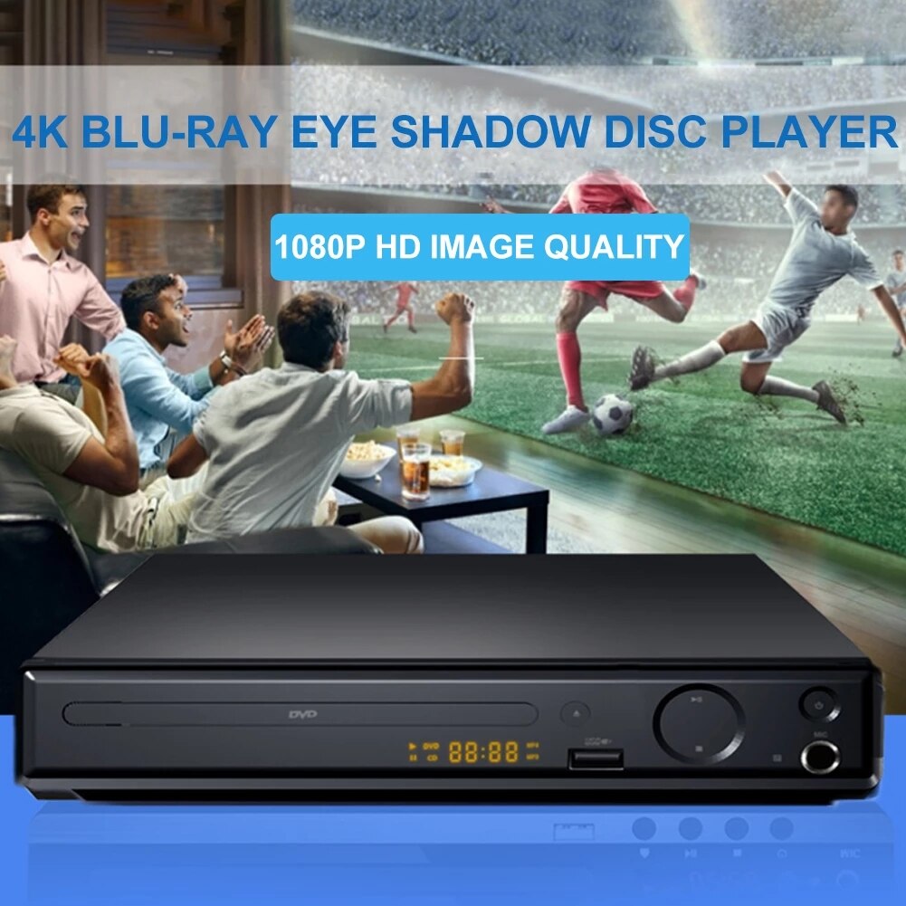 Thuis 1080P Hd Dvd-speler Usb Multimedia Digitale Dvd Tv Ondersteuning Hdmi-Compatibel Cd Svcd Vcd MP3 MP4 video