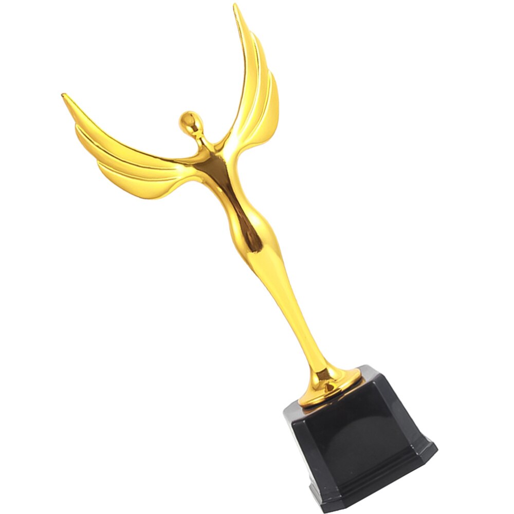 1Pc Trophy Achievement Award Glod Angel Award Gold Male Award for School Company (Golden)