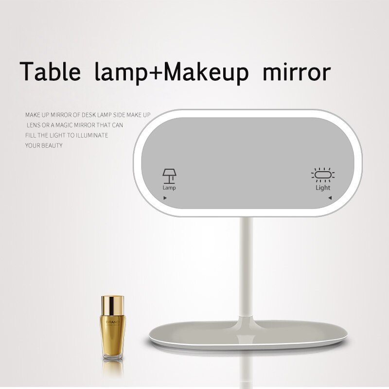 LED Touch Screen Lighted Makeup Mirror with LED Lights Touch Screen Dimmable 360 Degree Adjustable Table Mirror
