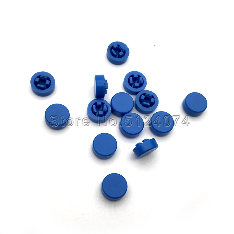 200pcs/lot Push-button switch round cap blue/red/green A44 with Omron touch switch B3F-1050 6*6*7.3