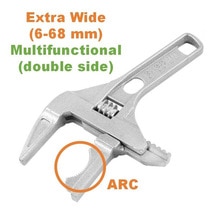 Wide Spanner Wrench Adjustable 68mm ARC Jaw Multifunctional Bathroom Plumber