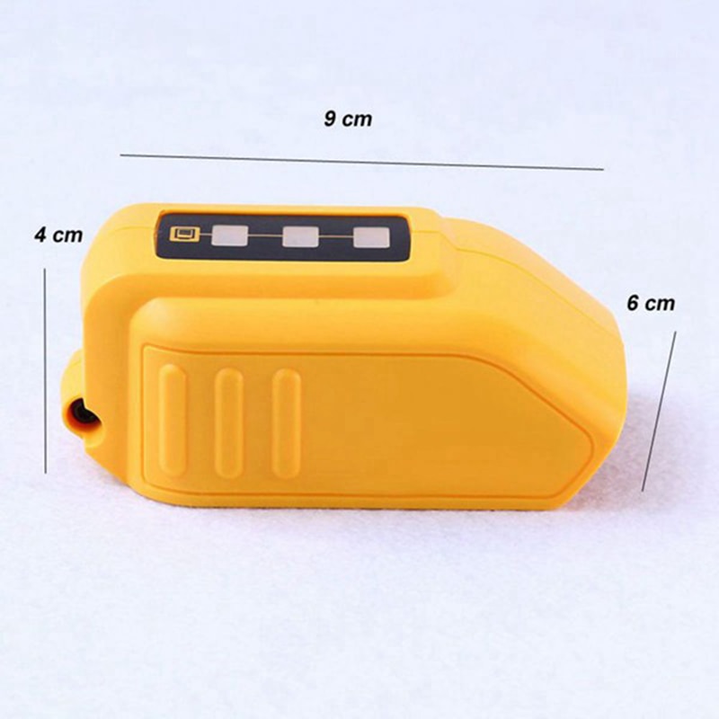 Usb konverter oplader til dewalt 14.4v 18v 20v li-ion batteri konverter dcb 090 usb enhed oplader adapter strømforsyning