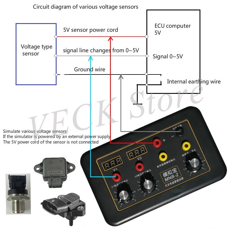 Automotive Sensor Signaal Analoge Doos Auto Signal Generator Computer Reparatie Detectie Simulatie Tool MNB-2 Motor Fault Detetor