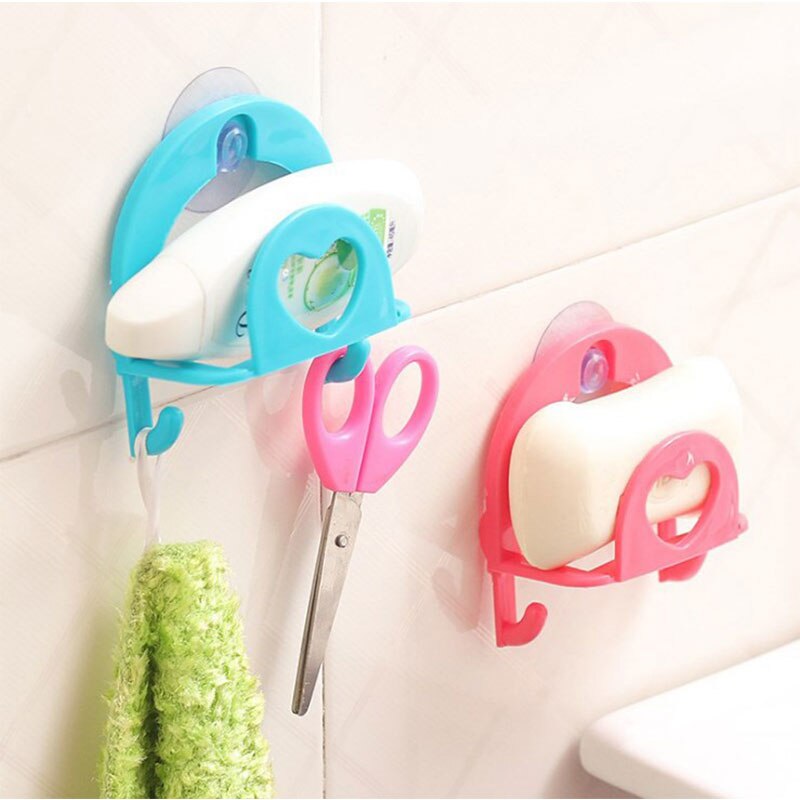 Home Cute Sponge Holder Suction Cup Convenient Home Kitchen Holder Tools Gadget Decor