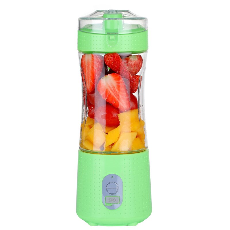 Draagbare Juicer Machine Usb Elektrische Blender Mixer Fruit Smoothie Blender Beker Voor Persoonlijke Food Processor Maker Sapcentrifuge: green