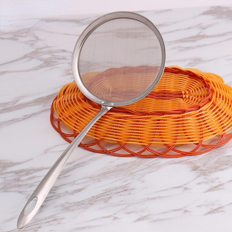 Keuken Filter Roestvrij Staal Fijnmazige Draad Skimmer Zeef Gebakken Voedsel Netto Gadgets Lepel Zeef Vergieten Vet Gereedschap Cocina: Rood