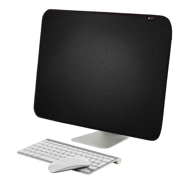 2 Styles 21 inch 27 inch Black Polyester Computer Monitor Dust Cover Protector with Inner Soft Lining LCD Screen