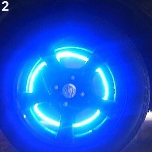 1 stk flerfarvet hjul bil lys dæk ventil dæk intelligent cool zink legering lampe