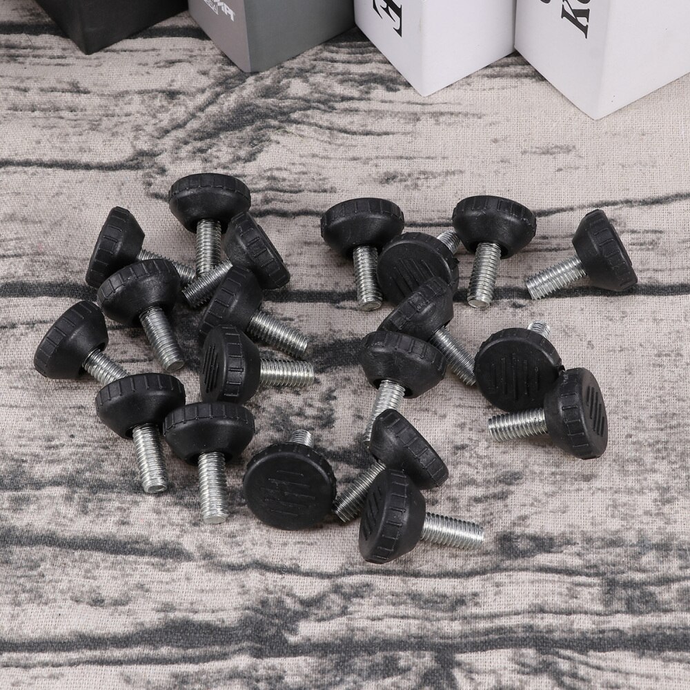 20PCS Furniture Foot Height Adjustment Foot Screw Adjustment Foot Leveling Foot Black