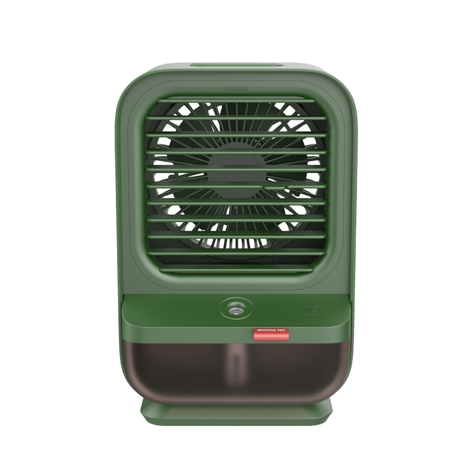 USB Portable Air Cooler Fan Air Conditioner Night Light Desktop Air Cooling Fan 3 in 1 Refrigeration Humidification Purification: green