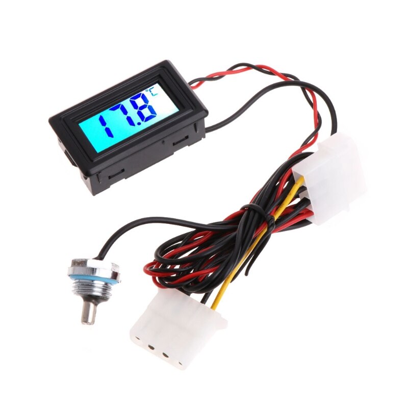 Digital Thermometer Temperature Meter Gauge G1/4 for PC Computer Water Cooling