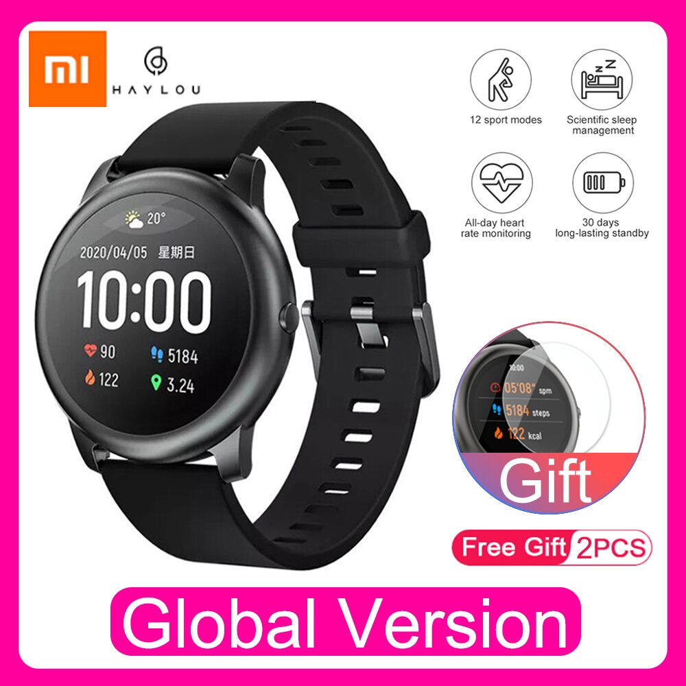 Xiaomi Haylou Solar LS05 Smart Watch Sport Metal Heart Rate Sleep Monitor IP68 Waterproof iOS Android Global Version for Youpin