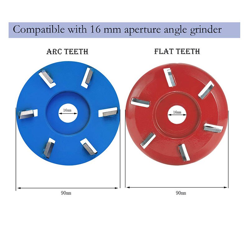 6 Teeth Wood Carving Disc,Wood Turbo Carving Disc for 16mm Aperture Angle Grinder