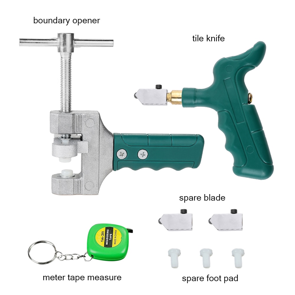 Ceramic Tile Glass Cutter Handheld Glass Delimitation Tile Cutting Tool Broadsword wheel glass Tile Cutter Hand Tools: Set 3