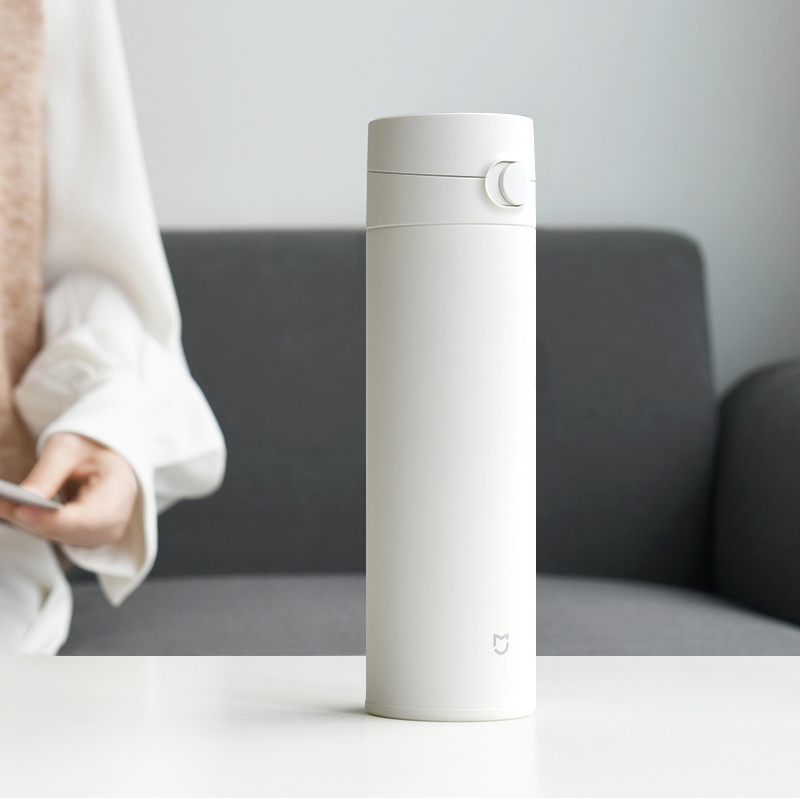 Xiaomi-taza de agua Mijia 2 Original, termo de 480mL para mantener el calor/frío, botella portátil de viaje, de bloqueo de acero inoxidable 316L