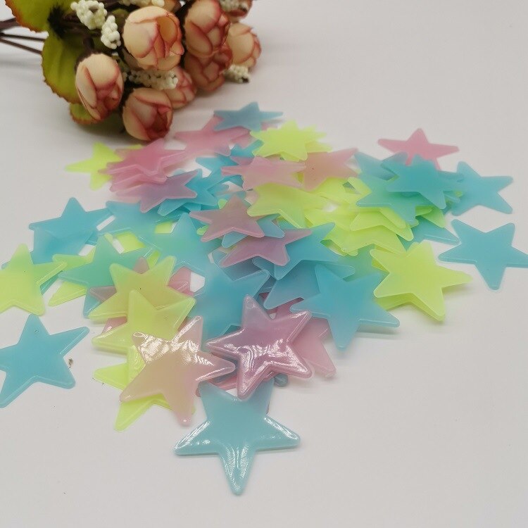 1 Bag Children Glow In Dark Toys 3cm Luminous Star Bedroom Wall Stickers Fluorescent Toy PVC Stickers for Kids Room Decor