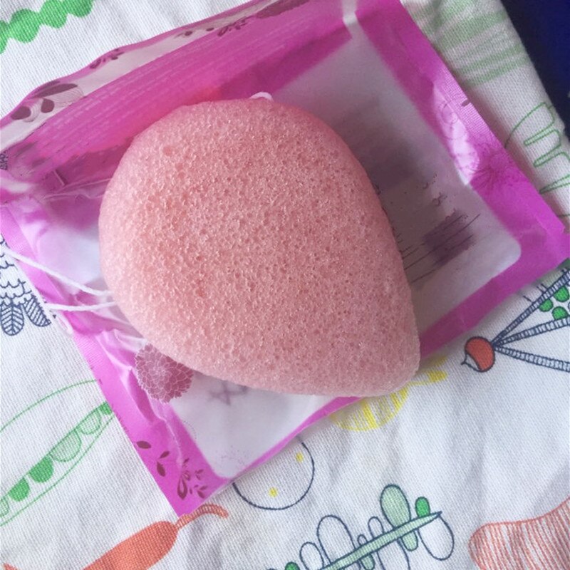 Natural Konjac Sponge Cosmetic Puff Face Wash Flutter Cleaning Sponge Water Shaped Puff Facial Cleanser Tools 1pcs
