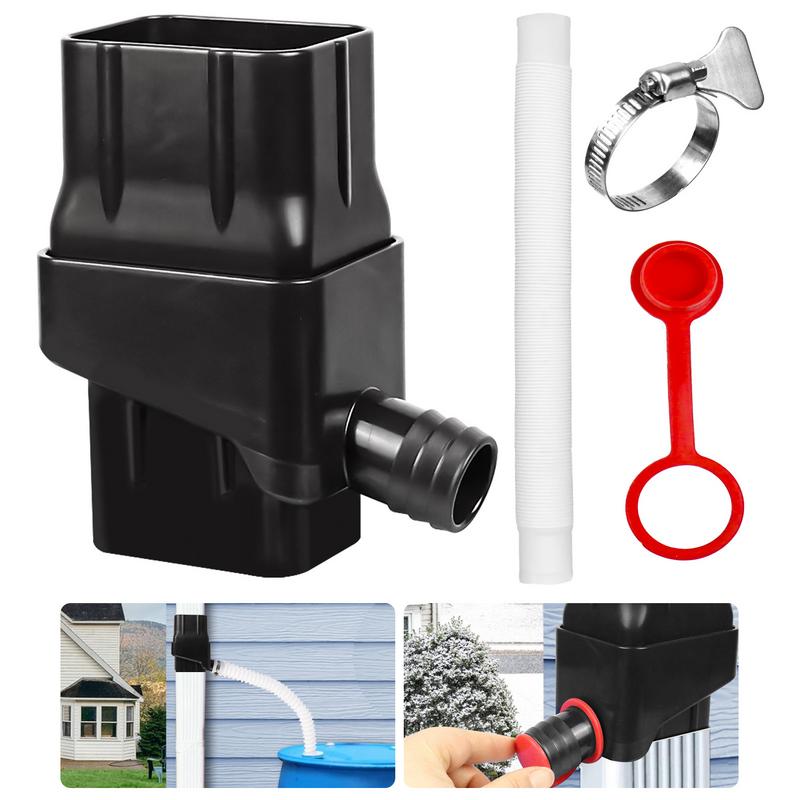 Système de collecte d'eau de pluie, Drain de gouttière de cour avec tuyau, collecteur d'eau de pluie pour bec de descente, arrosage du toit, jardin de récolte d'eau