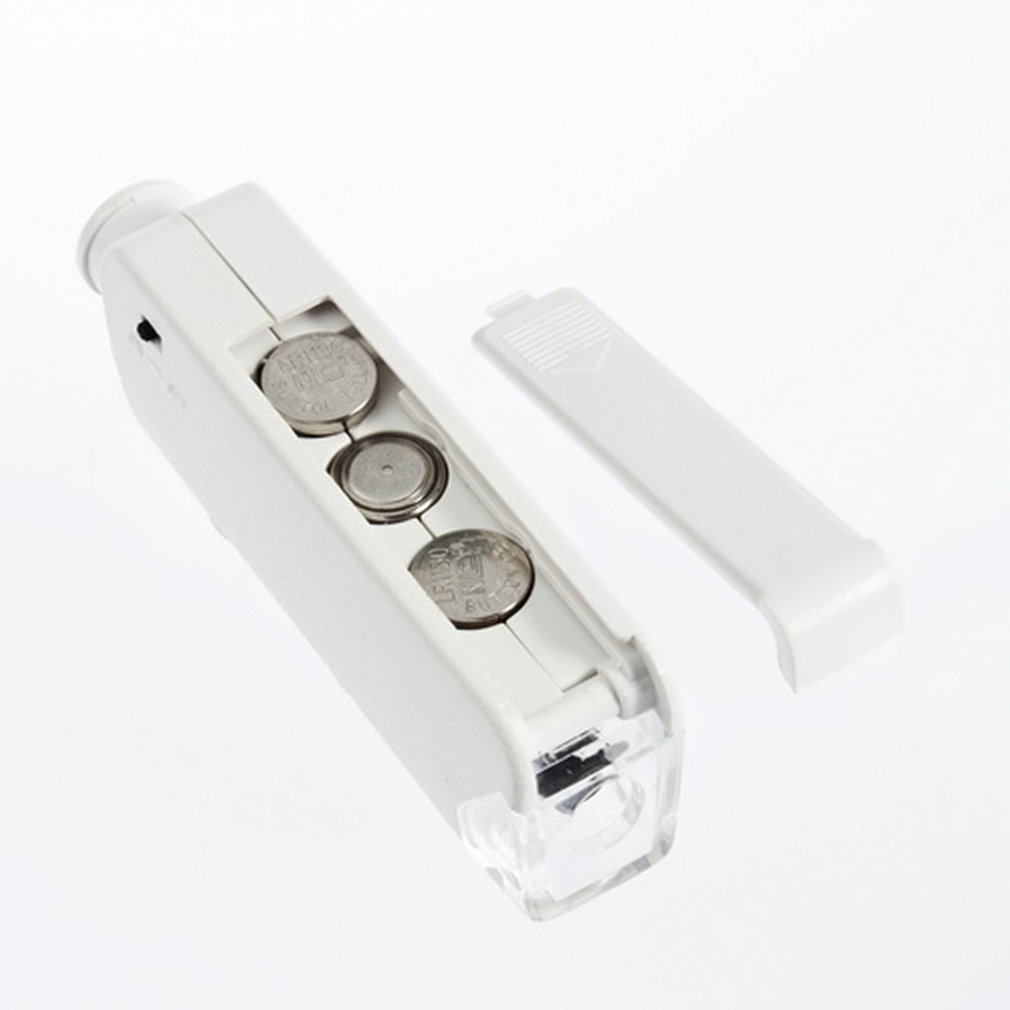 Handheld 160X-200X Magnification Zoom Len LED Lighted light lamp Pocket Microscope Magnifier Loupe