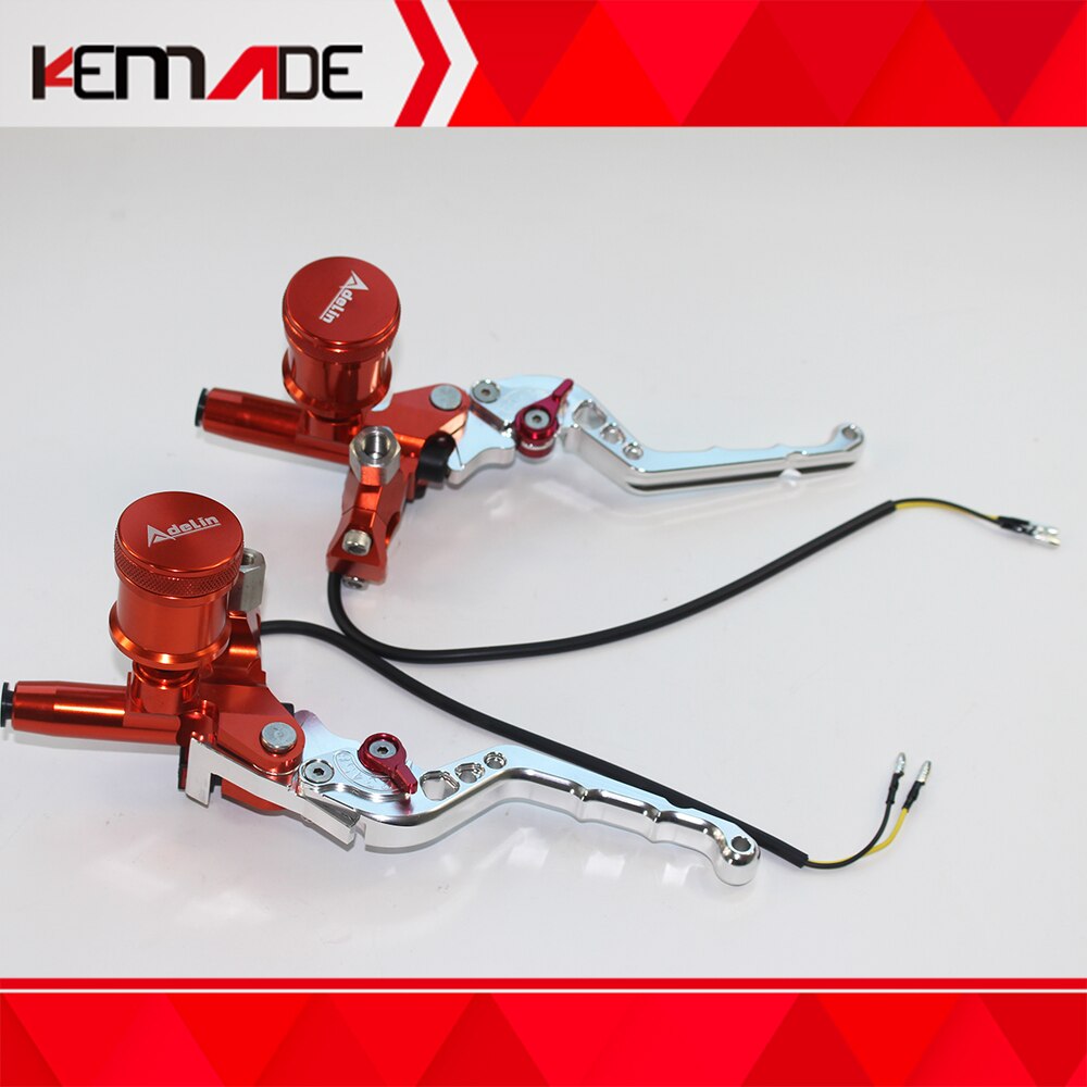 Akozon CNC Bremskupplung 22mm Für Motorräder – Verstellbare Rollen-Bremspumpe In Titan/Optik