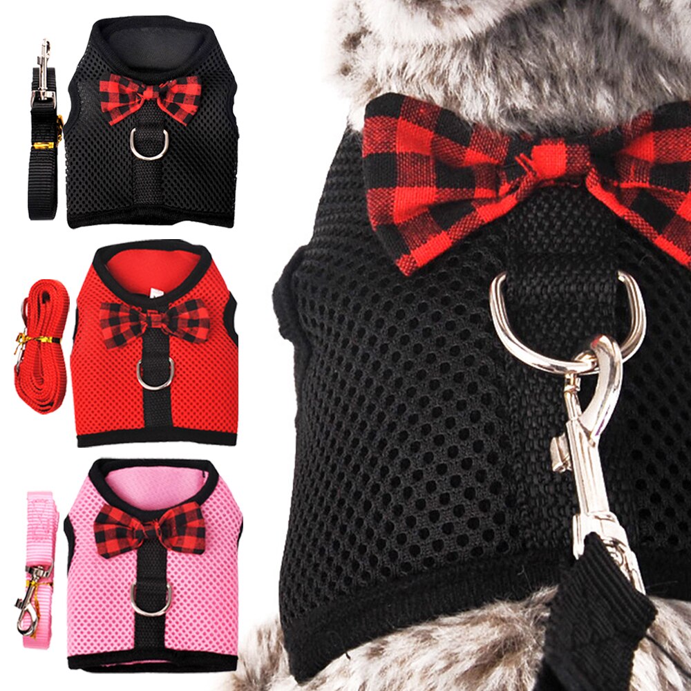 Pet Accessories Rabbits Hamster Vest With Leas Bunny Mesh Chest Strap Harnesses Ferret Guinea Pig Small Animals 3 colors