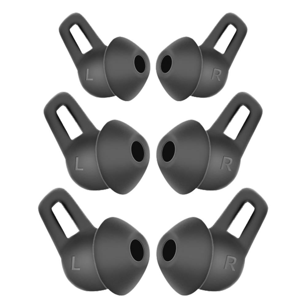 6 Stuks Siliconen Oordopjes Oordopjes Oordopjes Vervanging Vo: Black