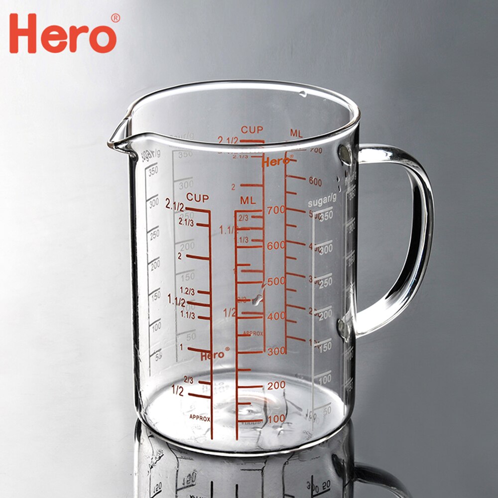 Coffee Measuring Cup Food Grade Glass Measuring Cups Transparent Graduated Cup Heat-resistant Glass Mug Milk Measurings Jug