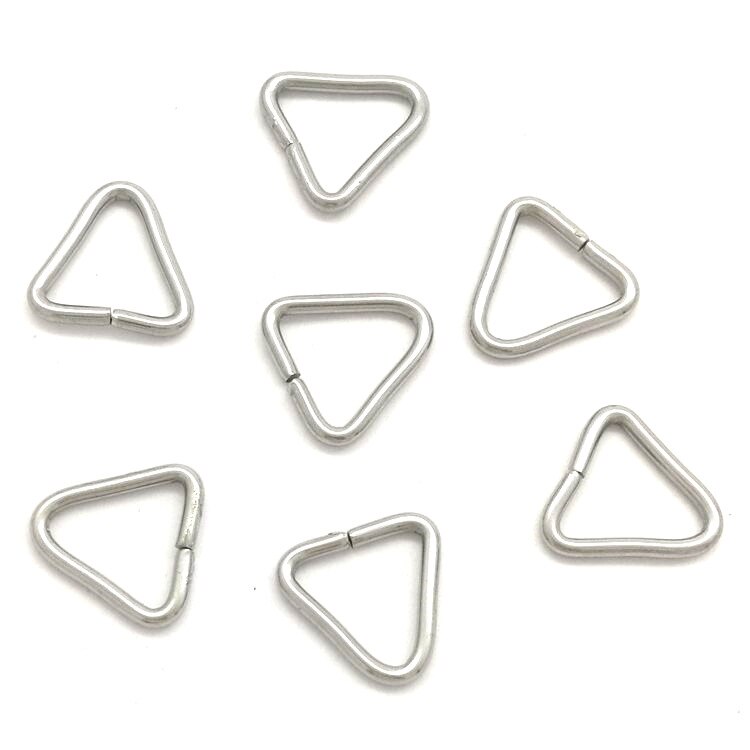 100pcs Hypoallergenic Stainless Steel 0.7x6 0.8x7 1x8 1.2x10mm Triangle Jump Ring Connector for DIY Jewelry Making Finding Craft