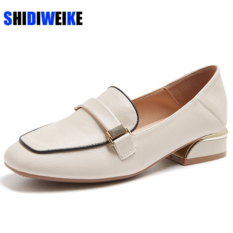 Chaussures à talons en cuir pour femmes, escarpins OL à bout carré, peu épais, 3CM, AC439,