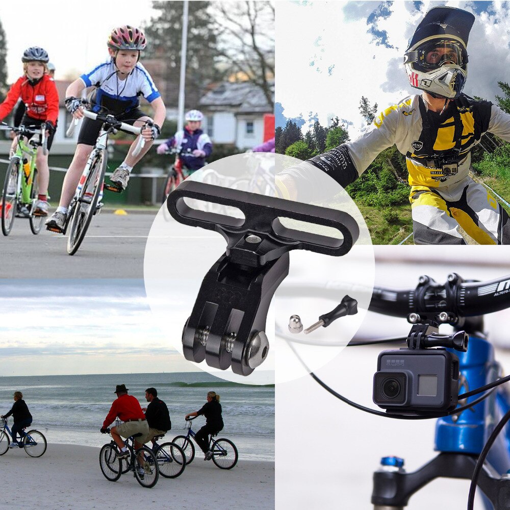 JINSERTA Flashlight Holder Mount for Gopro 7 6 5 Camera Stem Handlebar Extension Bicycle Adapter For MTB Road Bike Accessories