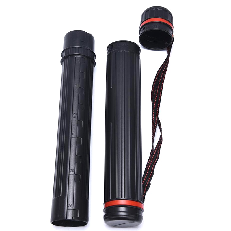 Flexible Plastic Telescopic Blueprint Document Painting Paper Storage Tube Box Portable Retractable Poster Holder