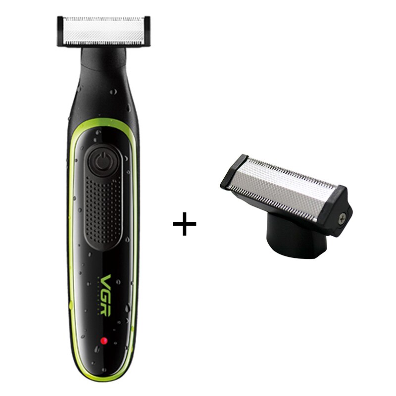 Afeitadora eléctrica corporal para hombre, Afeitadora eléctrica para afeitar Barba, máquina de afeitar para hombre, afeitadora con USB recargable: Add 1 blade set