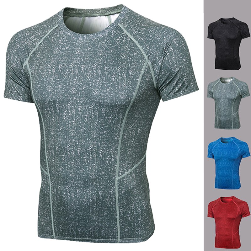 Mens Compression Shirt Fitness Gym Shirt Bodybuilding Gym Clothing Running tshirt Men 3D Print Shirts For Men Muscle TShirt Tops