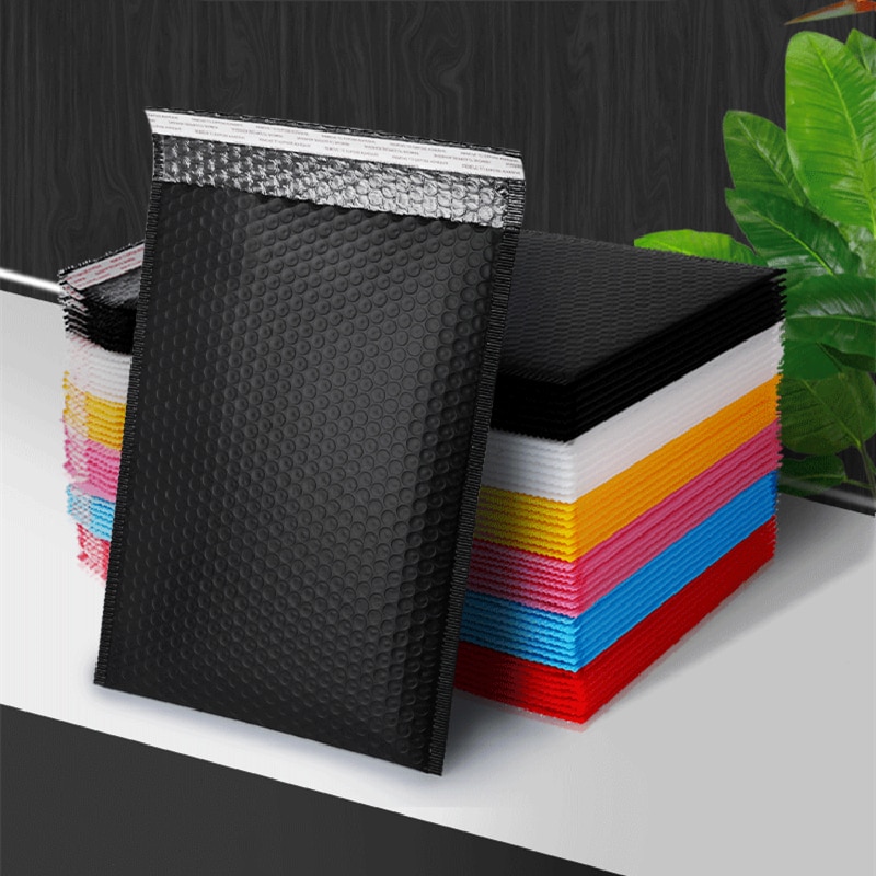 10/50Pcs Black Poly Bubble Mailer Bubble Mailers Padded Envelopes for Packaging Lined Poly Mailer Self Seal Bag