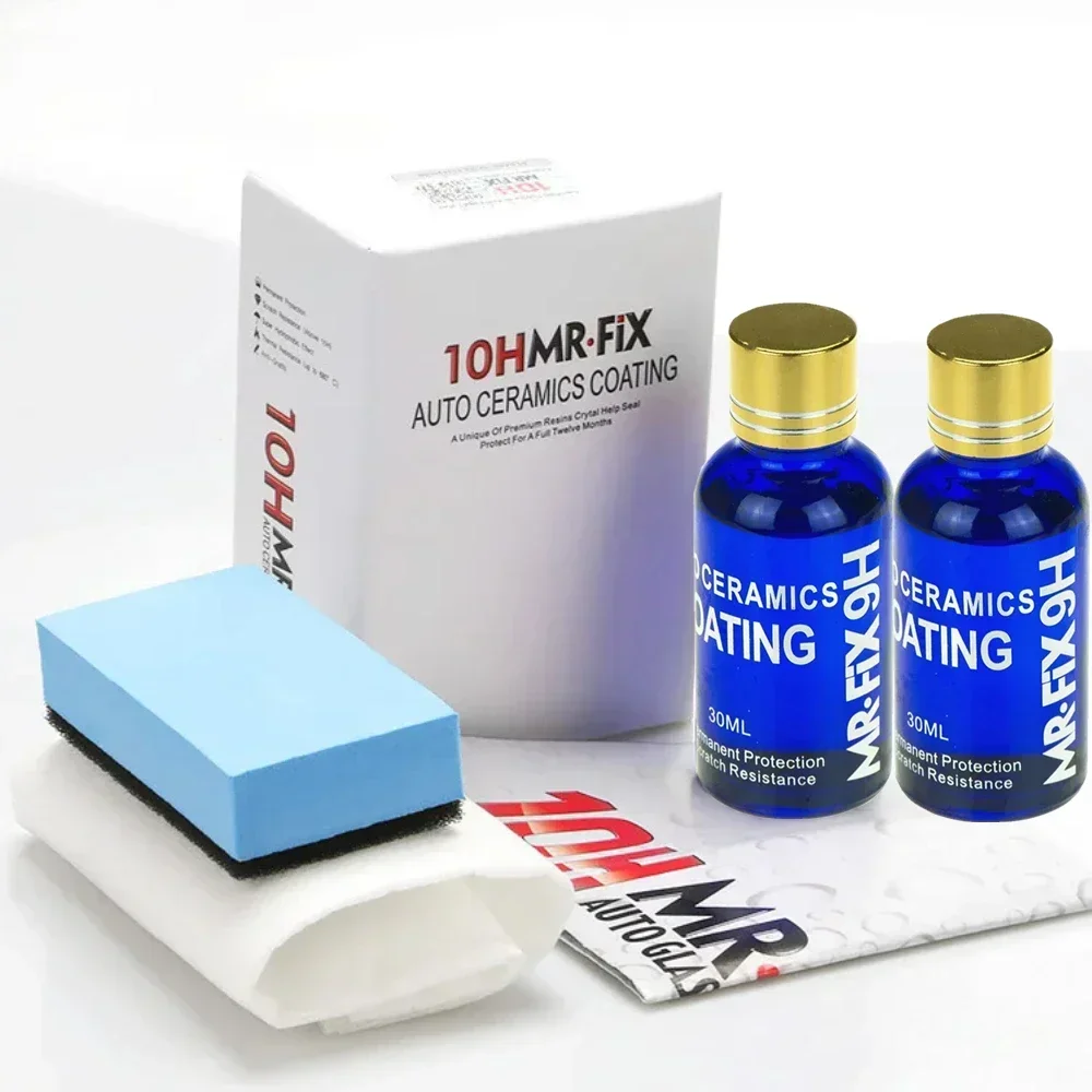 2 uds 30ml 10H antiarañazos revestimiento de vidrio cerámico para automóvil pintura hidrofóbica líquida cuidado esmalte recubrimiento súper detallado para estilo de coche