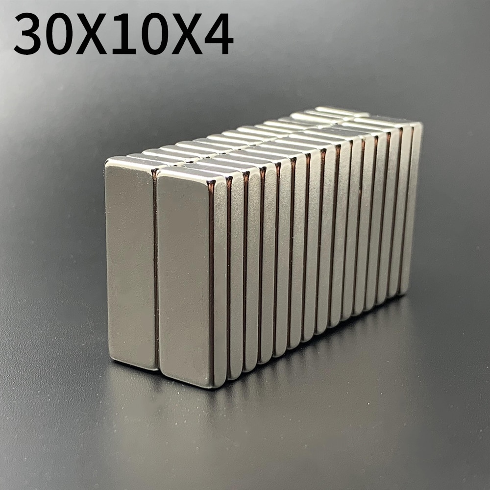 2/5/10psc Neodymium Magneet 30X10X4 N35 Ndfeb Vierkante Super Sterke Sterke Permanente Magneet blok Zeldzame Aarde Magneet