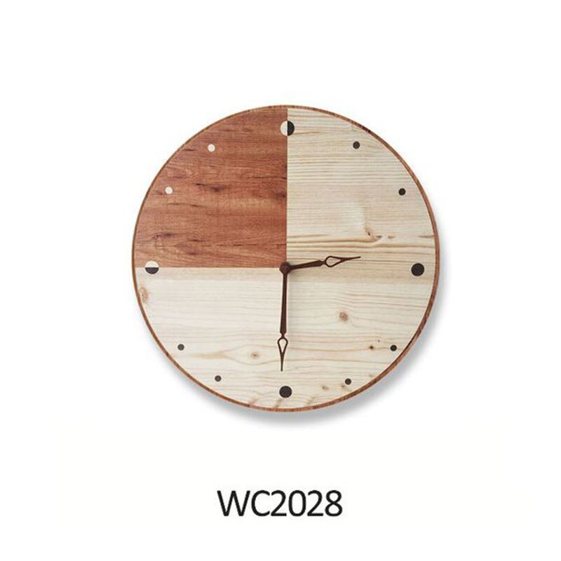 Trævægur til stueindretning digitalt batteridrevet 12 tommer stille ur: Wc2028