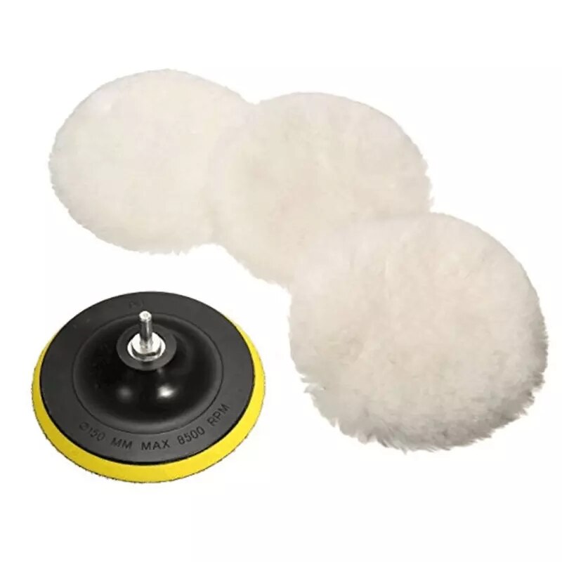 5 Pcs Universele Polijstmachine Buffer Kit 3 Inch 4 Inch Zachte Wol Bonnet Pad Auto Polijstmachine Auto Lichaam Polijsten Schijven accessoires Goederen