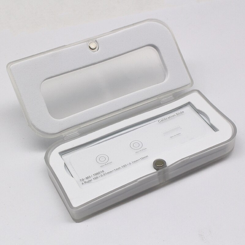 DIV 0.01 mm 0.1 mm Calibration Slides Microscope Stage Micrometer Horizontal Ruler Cross Scale Ruler 3 Measurement Glass Slide