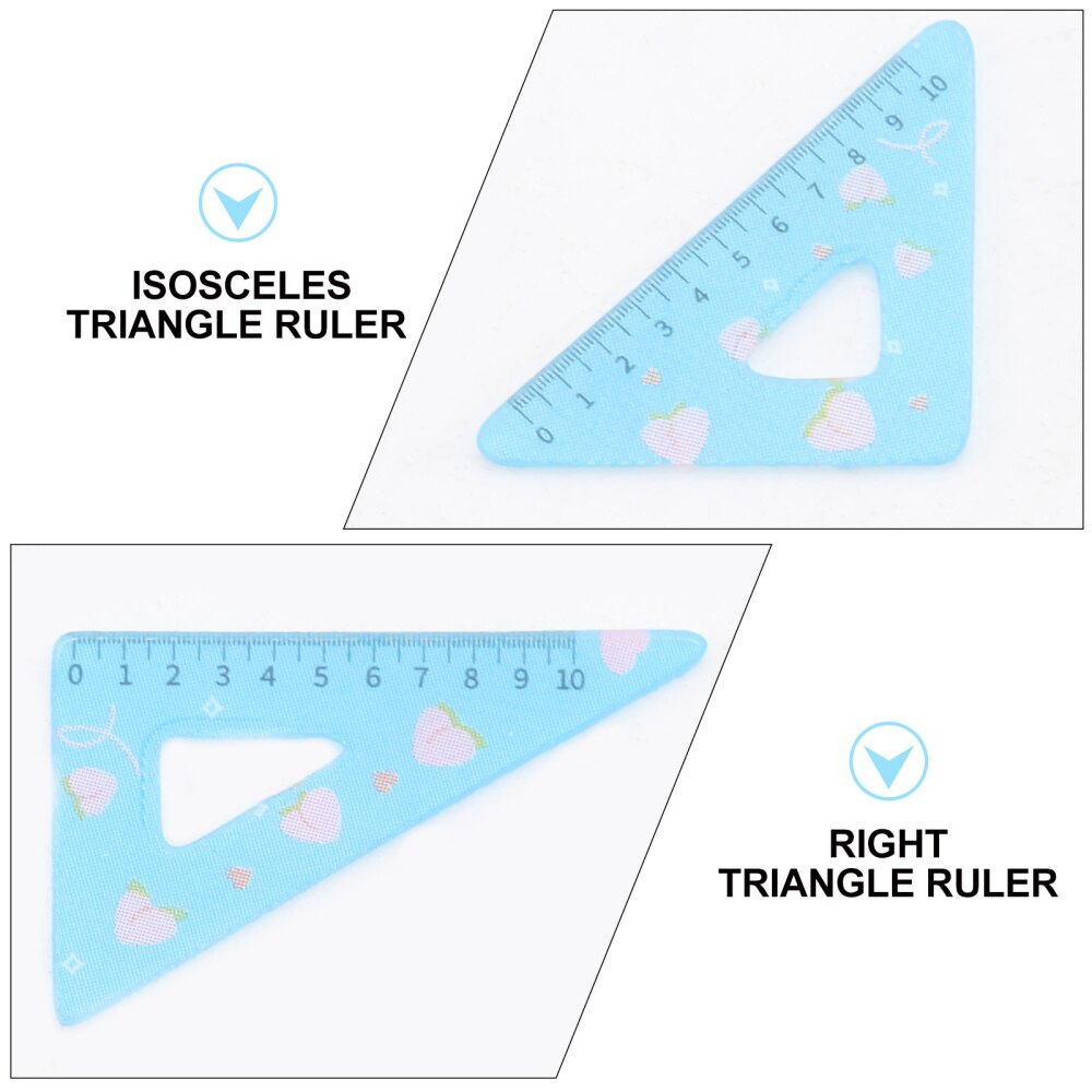 1 Set of Ruler Plate Set Simulation Ruler Mini House Supplies Miniature Ruler for Home Decor Kid