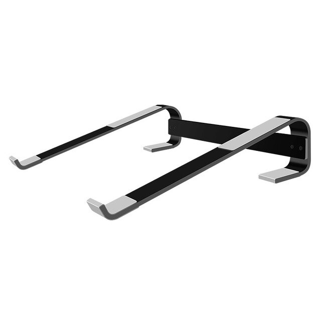 Soporte de aluminio para ordenador portátil, Accesorio elevador de escritorio para Macbook Pro, Mac Book, Air, HP, Dell 13, 14, 15,6, 16: Style 2 Black