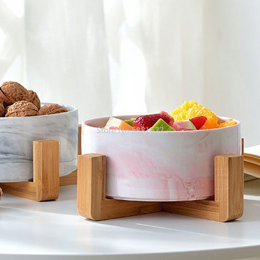 Vajilla de cerámica marmoleada para ensalada, cuenco de fruta, sopa, de boda, vajilla de porcelana, cuenco/plato para ensalada de arroz