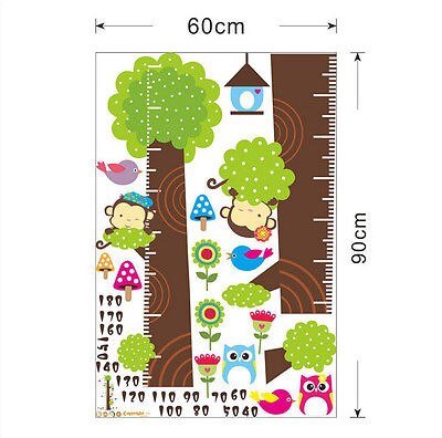 60 x 90 cm groeimeter voor kinderen, muursticker voor de kinderkamer: Default Title