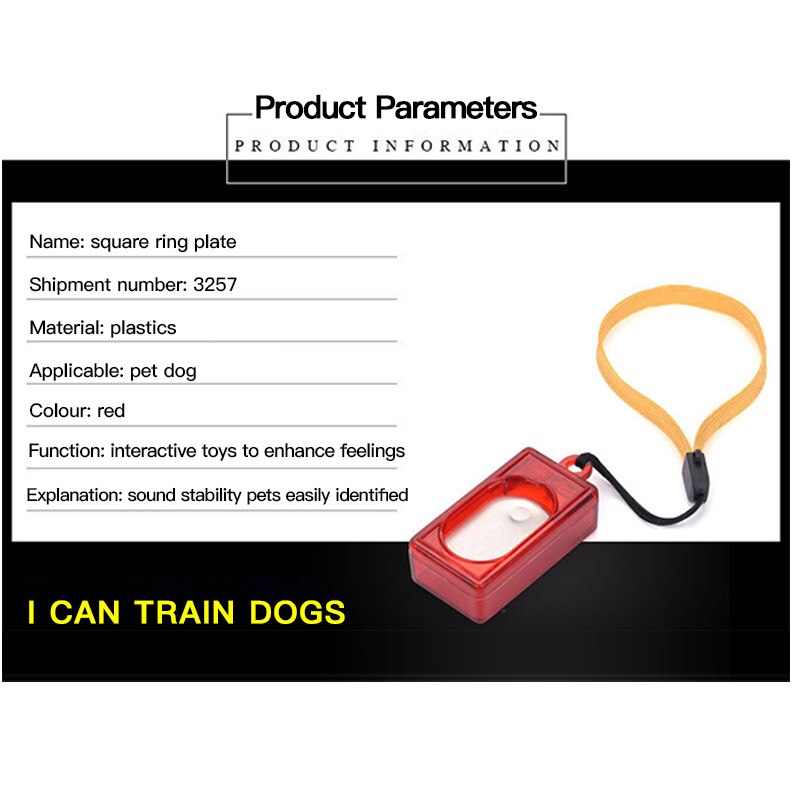 Portátil para mascotas Clicker para perros entrenamiento silbato tarjeta de respuesta perro entrenador de asistencia guía con Llave de Anillo suministros para perros mascota