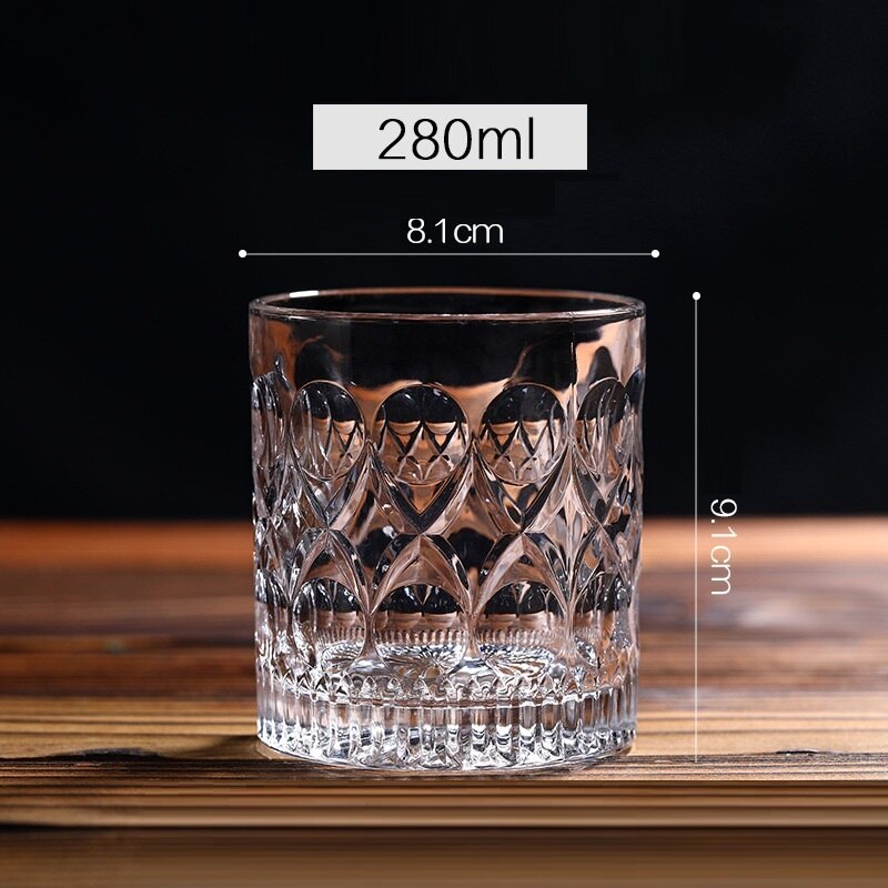 6 teile/satz Whiskey Wein Glas Bahre Saft Kristall Tasse Whiskey Brandy Wodka Gläser 11 entscheidungen transparent Bar Verein Küche Dekor: Orange