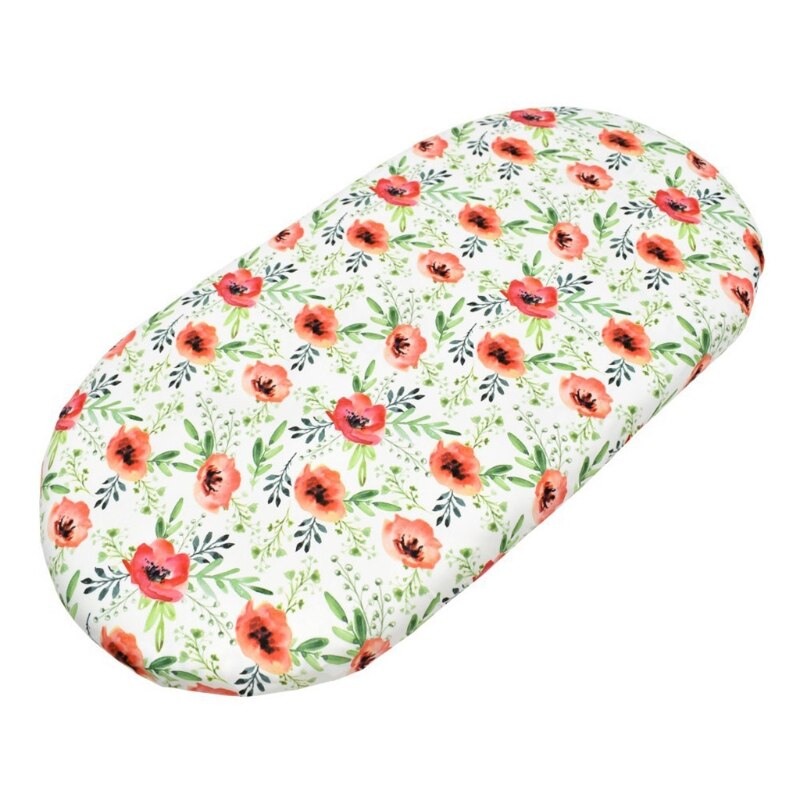 Cesta de Moisés para bebé, estampada sábana para el cuidado de la cuna, almohadilla cambiante, colchón, cubierta extraíble, Mini cama cuna, Protector L4MC: 1