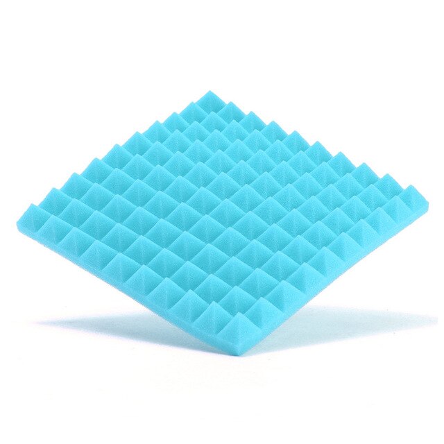 25 x 25 x 3cm lydisolert skum brannsikker akustisk skum studio lydabsorpsjon svamp musikkinstrument tilbehør: Blå