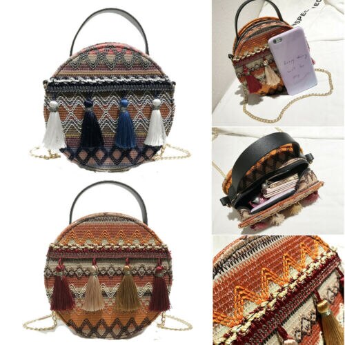 Damesmeisje zomer tas met kwastjes, messenger crossbody schoudertas, handtas, mini tas voor dames