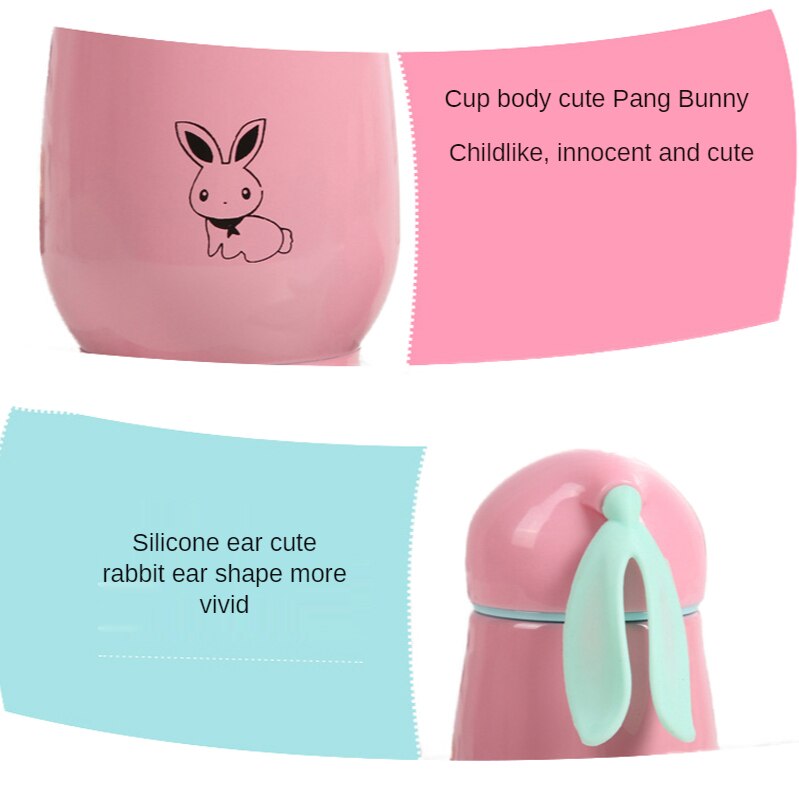 Stainless Steel Thermos Premium Travel Rabbit Coffee Cups BPA Free Thermos Mug for Tea Cute Kids Water Bottle Garrafa Termica