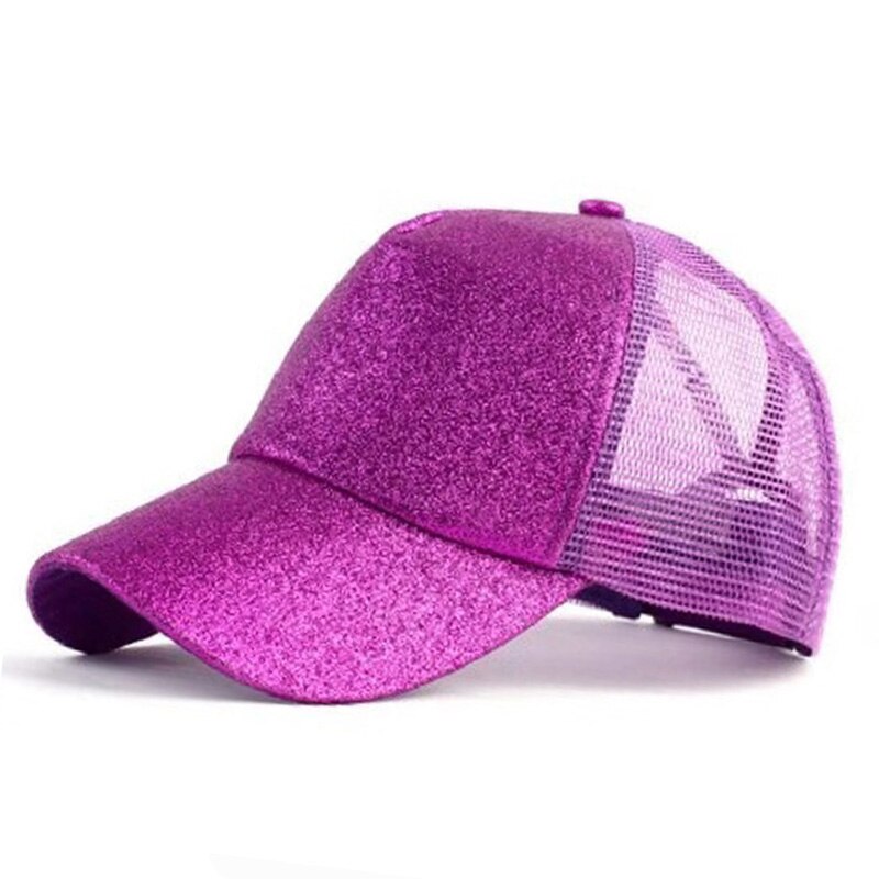 Glitter Paardenstaart Vrouwen Baseball Cap Vrouwen Mesh Trucker Caps Vrouwelijke Zomer Bone Zwart Verstelbare Hiphop Hoeden/Cap: 5